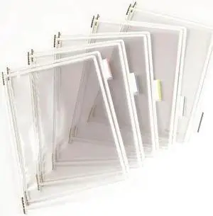 TARIFOLD P020 Pivoting Pockets,White,PK10