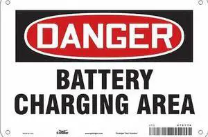 CONDOR 475Y74 Chemical Sign,10"W,7" H,0.032" Thickness