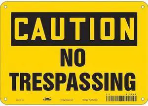 CONDOR 473K44 Safety Sign, 7 in Height, 10 in Width, Aluminum, Vertical