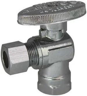 KISSLER 88-9200 1/4-Turn Stop, Angle, 3/8 Inx3/8 In, Body Material: Brass