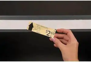 ZORO SELECT 482006 Label Holder,Self-Adhesive,2 In.,PK6