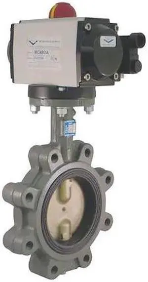 MILWAUKEE VALVE GLA23E    D 6 Butterfly Valve,Dbl Acting,Cast Iron,6In