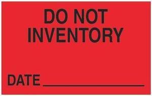 TAPE LOGIC DL1176 Tape Logic® Labels, "Do Not Inventory - Date", 1 1/4" x 2",