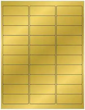 TAPE LOGIC LL210GD Tape Logic® Foil Rectangle Laser Labels, 2 5/8" x 1", Gold,