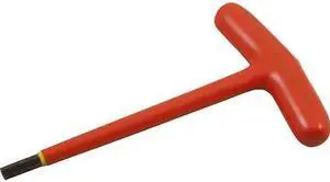 GRAY TOOLS 68606-I 3/32" S2 T-handle Hex Key, 1000V Insulated