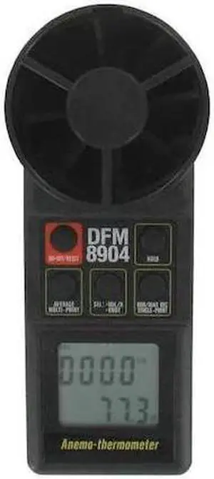DWYER INSTRUMENTS 8904 Anemometer,Rotating Vane,Black