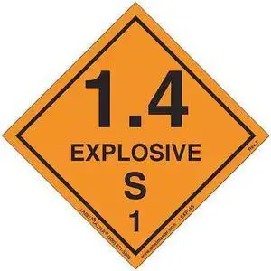LABELMASTER LEXP14S Explosive 1.4 S Label,Paper,PK500