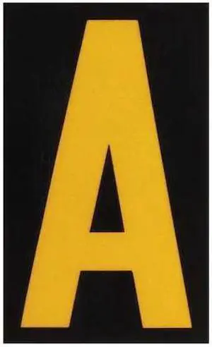 BRADY 5890-A Reflective Numbers And Letters,A,PK25