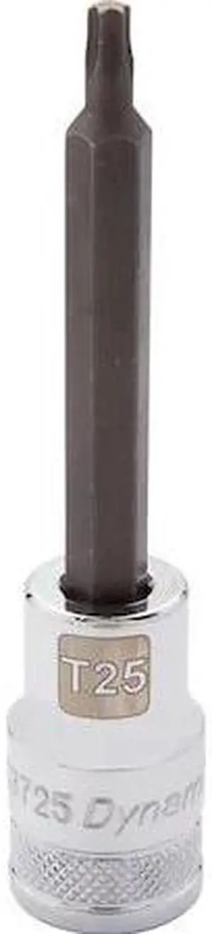 DYNAMIC D013725 Tools 1/2 Drive Torx Head, T25 Long Bit, Chrome Finish Socket