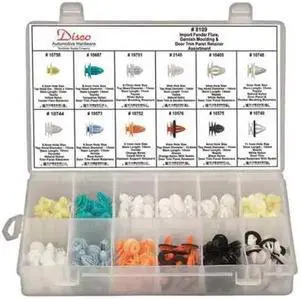ZORO SELECT 8109 Import Door Trim Panel Assortment,100 Pc