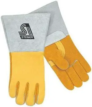 STEINER INDUSTRIES 8502-M Welding Gloves,MIG/Stick Application,PR
