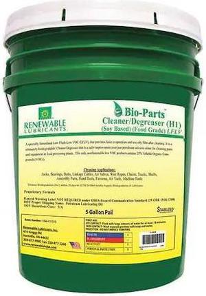 RENEWABLE LUBRICANTS 87594 Cleaner/Degreaser, 5 Gal Pail, Liquid, Light Yellow