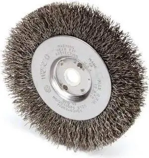 WEILER 93118 Crimped Wire Wheel Wire Brush, Threaded Arbor