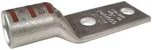 ZORO SELECT 24D020 Two-Hole Compression Lug, 500 kcmil Max, 1/4 in Stud, Short ZORO SELECT 24D020 Two-Hole Compression Lug, 500 kcmil Max, 1/4 in Stud, Short