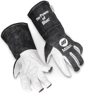 MILLER ELECTRIC 279899 Classic Welding Gloves, Gauntlet Cuff, Wing Thumb,