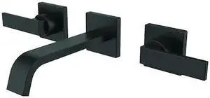 SPEAKMAN SB-2553-MB 3 Hole Wall Mounted Faucet, Matte Black