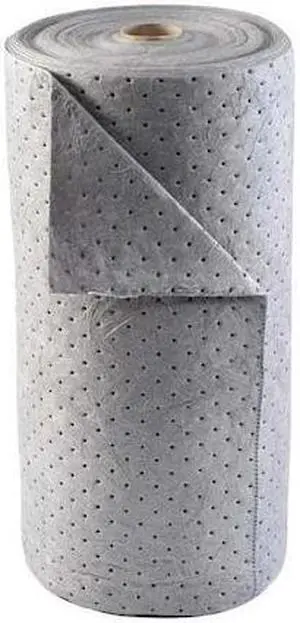 CONDOR 35ZR29 Sorbent Roll, 33 gal, 30 in x 150 ft, Universal, Gray,