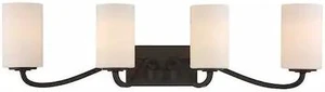 NUVO 60-5971 Willow 4 Light Vanity Forest Bronze White Glass Forest Bronz NUVO 60-5971 Willow 4 Light Vanity Forest Bronze White Glass Forest Bronz