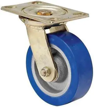 ZORO SELECT 1NVR9 Swivl Plat Caster,Poly,6 in.,1750 lb.,A