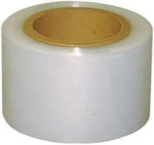 ZORO SELECT 15C015 Stretch Wrap, 3" W x 1000 ft. L, 80 ga, Cast Style, Clear,