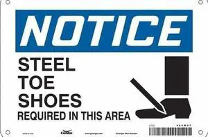 CONDOR 465W67 Safety Sign, 7 in Height, 10 in Width, Aluminum, Vertical
