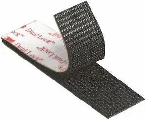 3M DK3M127 Reclosable Fastener, Acrylic Adhesive, 150 ft, 1 in Wd, Black