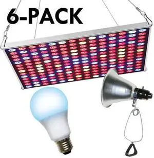 MIRACLE LED 602233 LED Grow Panel & Clamp On LED Blue Spectrum Grow Light Kit