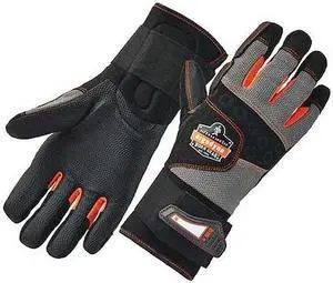 PROFLEX 9012 Gloves,Anti-Vibe,Wrist Supprt,Blk,S,PR