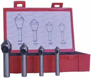 CLEVELAND C94589 Countersink/Deburring Tool Set,4 Pieces