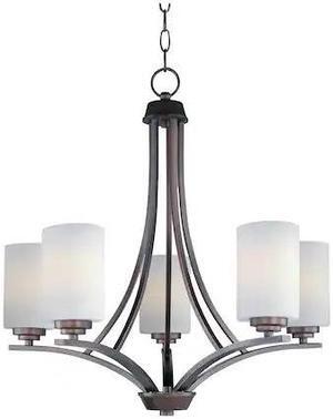 MAXIM 20035SWOI Deven 5-Light 24" Wide Oil Rubbed Bronze Chandelier
