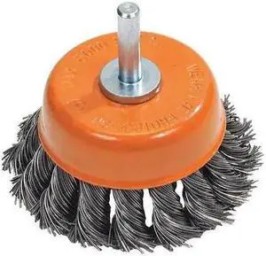 WALTER SURFACE TECHNOLOGIES 13C370 Cup Brush,0.020" Dia.,12,000 RPM