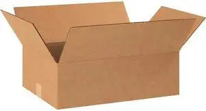 PARTNERS BRAND 18126R Corrugated Boxes, 18 1/2" x 12 1/2" x 6", Kraft, 25/Bundle