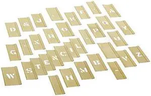 REESE INTERLOCKING STENCILS 10026 Stencil, Combination Set, Letters, 1/2 in