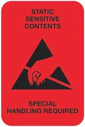 TAPE LOGIC DL1372 Tape Logic® Labels, "Static Sensitive Contents", 2" x 3",