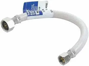 ZORO SELECT 48724 Supply Line,1/2" Outlet,3/8" Inlet Size