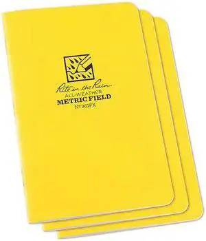 RITE IN THE RAIN 361FX All Weather Notebook,Mtr Fld,PK3