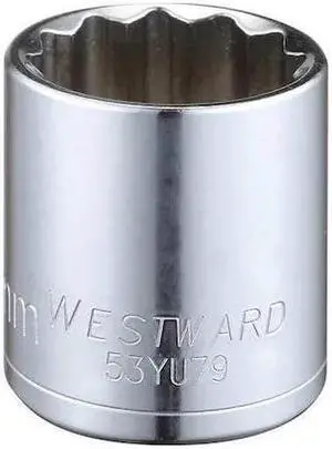 WESTWARD 53YU79 WESTWARD 1/2 in Drive, 28mm Triple Square Metric Socket, 12