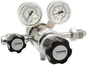 HARRIS KH1124 High Purity Gas Regulator, Argon, Helium, Nitrogen, Two Stage,