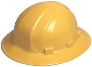 ERB SAFETY WEL19912YE Hard Hat, Omega II, Polyethylene, 6 Point Ratchet, Type