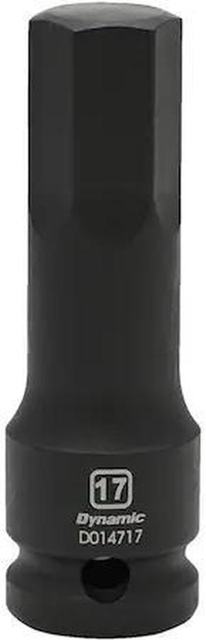DYNAMIC D014717 Tools 1/2" Drive Metric Hex Head, 17MM, Bit Impact Socket