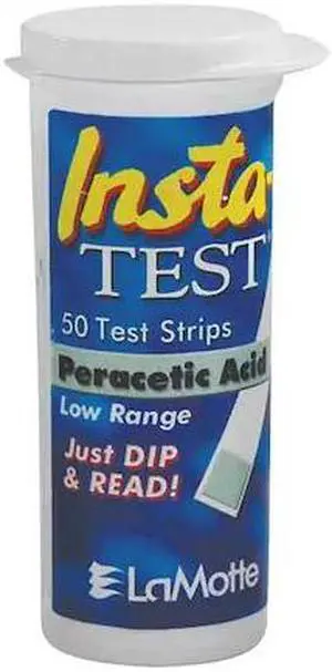 LAMOTTE 3000LR Test Strip,Peracetic Acid,PK50