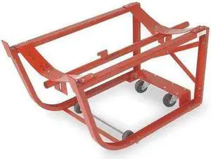 DAYTON 3BA26 Drum Cradle,Cap 600 Lb,2 Swivel Casters