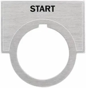 SIEMENS 52NL03 Legend Plate,Start,Brushed Aluminum
