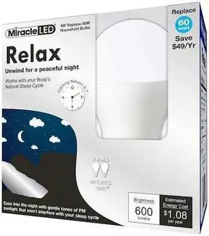 MIRACLE LED 602210 Nature's Vibe Relax Bedtime Ready Sunset Glow LED Light