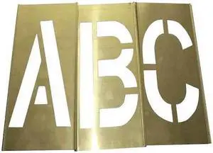 ZORO SELECT 20Y509 Stencil Set,Letters, Punctuation,Brass