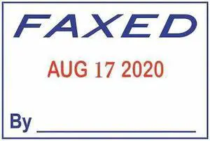 2000PLUS 038863 Message Date Stamp,4 Bands, Faxed