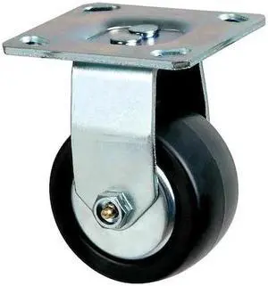 ZORO SELECT 4HXL3 Rigd Plat Castr,Polyolefin,4 in.,600 lb.