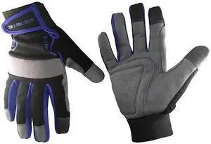 ZERO FRICTION WG100012 Ultra Suede Universal-Fit Work Glove, Blue