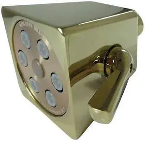 KINGSTON BRASS K230A2 Shower Head, Polished Brass, Wall Mount