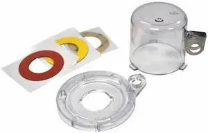 CONDOR 437R64 Push Button Lockout, Clear, polycarbonate, 1 Max. No. of